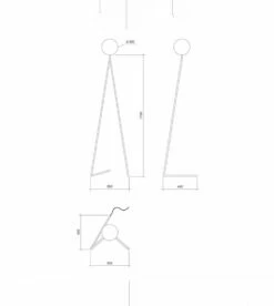 Lampadaire One Globe Base En Angle