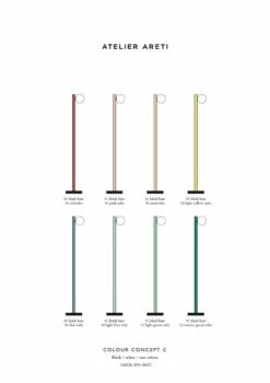 Lampadaire - Tube With Globes And Cones - Concept Colour C