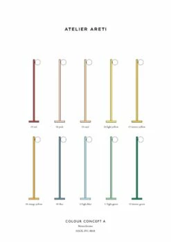 Lampadaire - Tube With Globes And Cones - Concept Colour A -BLOU PARIS Soldes lampadaire tube with globes and cones concept colour a 6