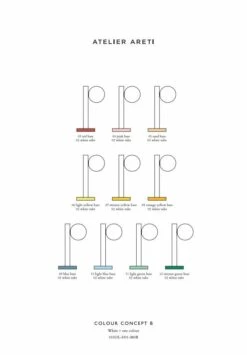 Lampe De Table - Tube With Globes And Cones - Concept Colour B -BLOU PARIS Soldes lampe de table tube with globes and cones 1 12