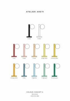 Lampe De Table - Tube With Globes And Cones - Concept Colour A -BLOU PARIS Soldes lampe de table tube with globes and cones 1 2