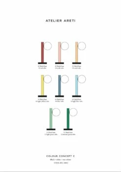 Lampe De Table - Tube With Globes And Cones - Concept Colour C -BLOU PARIS Soldes lampe de table tube with globes and cones 1 6