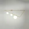 Plafonnier TRIANGLE 3 Globes - 1m50 -BLOU PARIS Soldes plafonnier triangle 3 globe