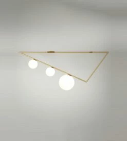 Plafonnier TRIANGLE 3 Globes - 1m50