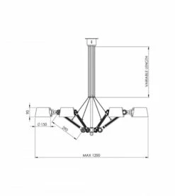 SUPENSION BOLT CHANDELIER 17 SUPENSION BOLT CHANDELIER -BLOU PARIS Soldes supension bolt chandelier 7
