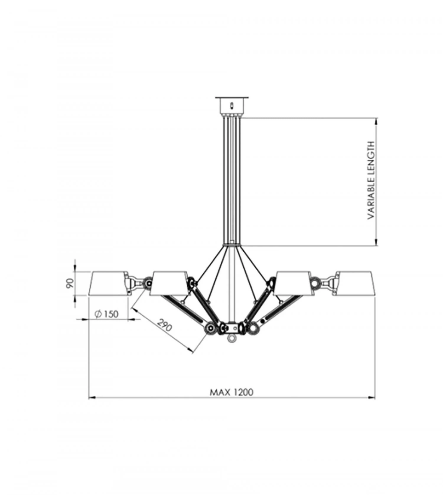 SUPENSION BOLT CHANDELIER 10 SUPENSION BOLT CHANDELIER – Image 8