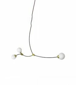 Suspension Ivy3 Avec Globes Opalescents