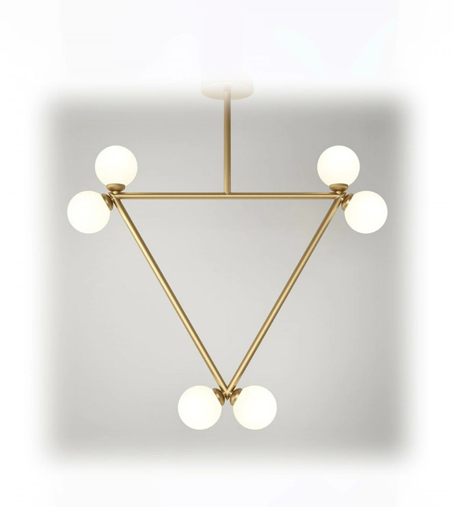 Suspension Triangle Pendant - 6 Globes 4 Suspension Triangle Pendant - 6 Globes – Image 2